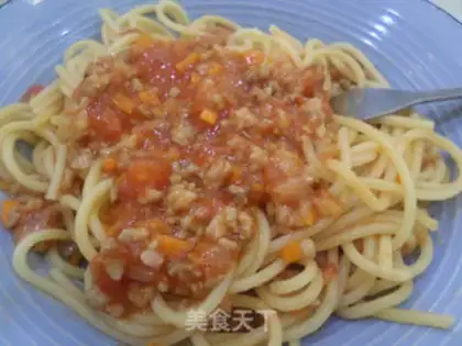 Make Homemade ketchup pasta step 9