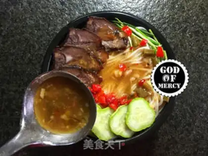 Make Soybeans beef noodles step 13