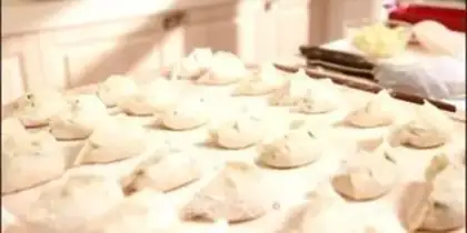 Make Three or three, nine dumplings step 7