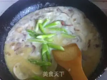 Make Butter mushroom bacon pasta step 6