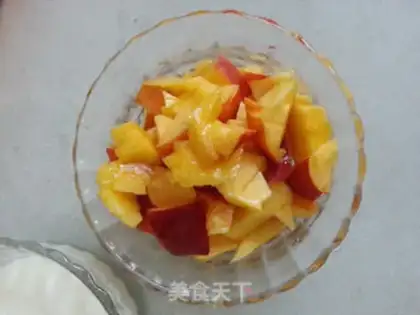 Make Peach shake step 1