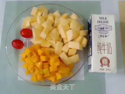 Make Mango apple shake step 1