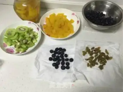 Make Peach fruit cake step 2
