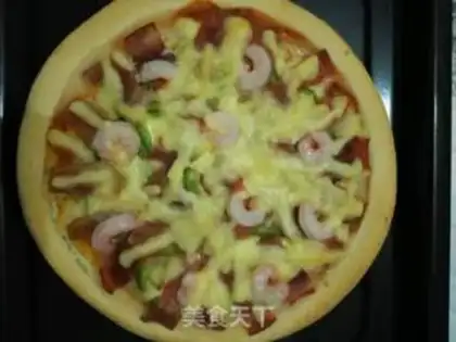 Make Shrimp bacon pizza step 6