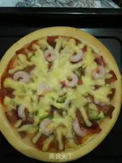 Make Shrimp bacon pizza step 7