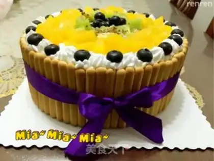 Make Peach fruit cake step 5