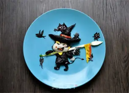 Make Halloween plates step 10