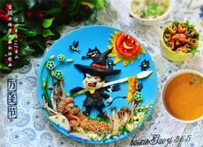 Make Halloween plates step 11