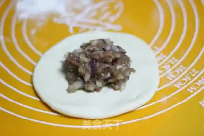Make Pork onion pie step 4