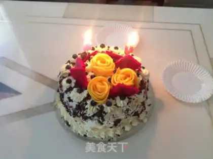 Make Chocolate birthday cake step 10