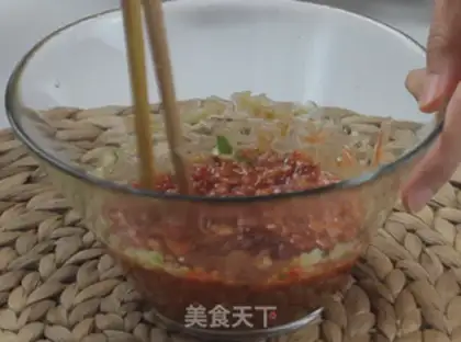 Make The Korean blending of noodles step 2