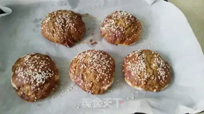 Make Red sugar sesame pancakes step 11