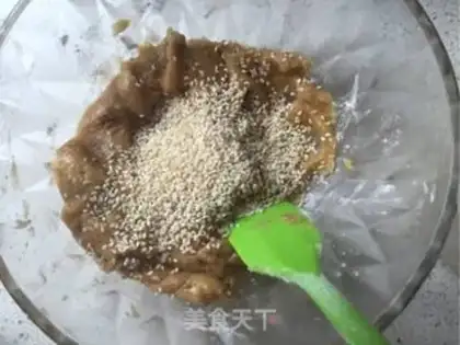 Make Sesame peaches step 8