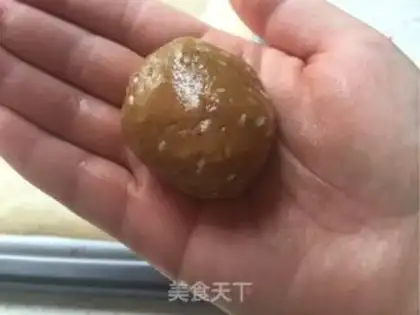 Make Sesame peaches step 9