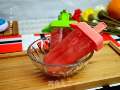 Make Watermelon honey popsicles step 9