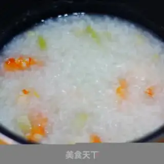 Make Dry shrimp congee step 6