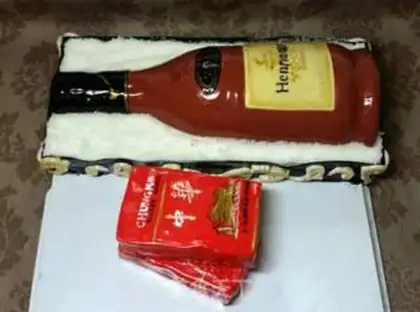 Make Rolling sugar cake -- wine box step 9
