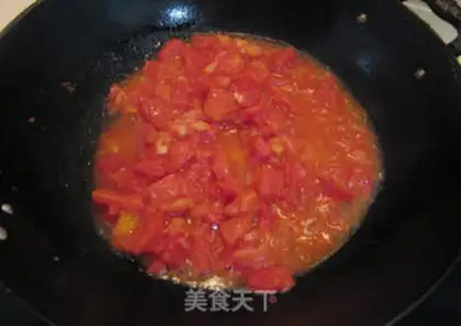 Make Tomato egg hot noodles step 3