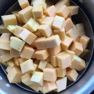 Make Pumpkin rice cake step 1