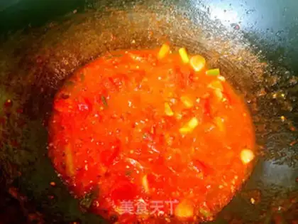 Make Tomato fried eggs step 12