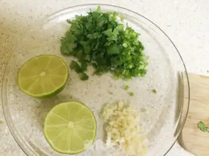 Make Alien style - Cilantro Lime Shrimp step 3