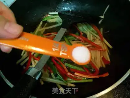 Make Cream peppers, ginger meat step 7