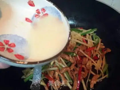 Make Cream peppers, ginger meat step 9