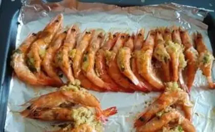 Make Garlic back shrimp step 4