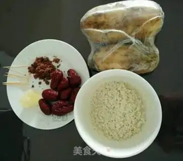 Make Ice-cracked red date rice step 0