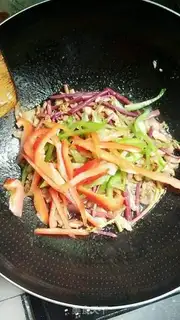 Make Soybeans with fried meat step 4