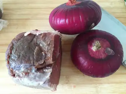 Make Beef onion steam step 0