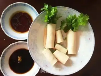 Make A tofu roll step 4