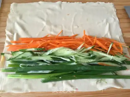 Make Three tofu rolls step 10