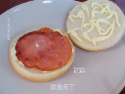 Make Ham eggsburger step 3