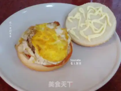 Make Ham eggsburger step 4