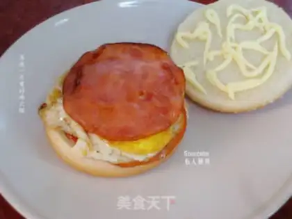 Make Ham eggsburger step 5