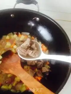 Make Curry beef rice step 4