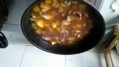 Make Potato stew chicken bones step 7