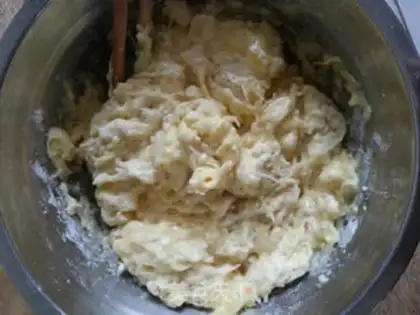 Make Pumpkin egg waffles step 4