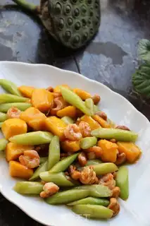 Make Shrimp mustard blue mango step 5