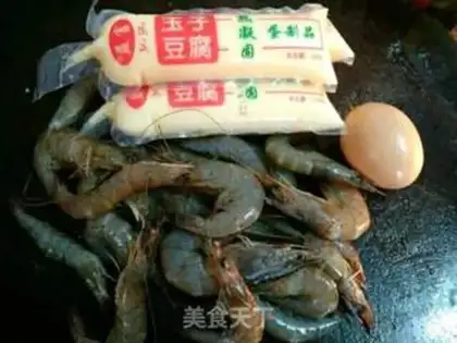 Make Slippery jade tofu shrimp step 0