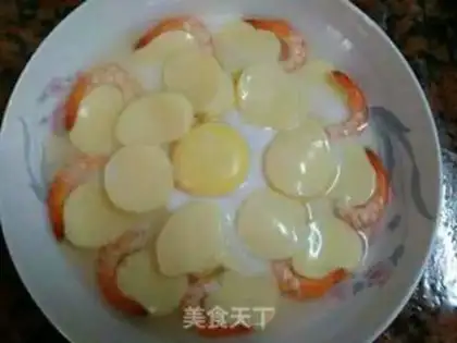 Make Slippery jade tofu shrimp step 5
