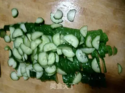 Make Egg cucumber chili step 1