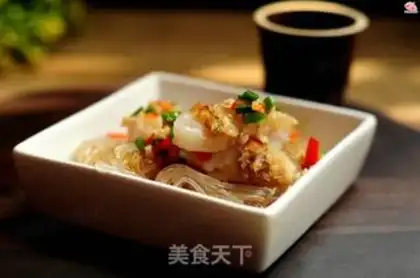 Make Garlic fan steamed dragonfish step 13