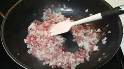 Make Ham rice step 2