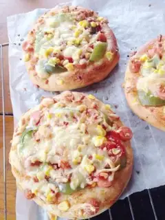 Make Corn ham pizza step 15