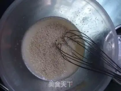 Make Irregular sesame cake step 6