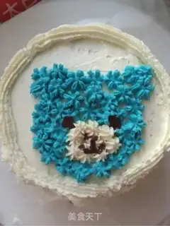 Make Bear cream cake step 16