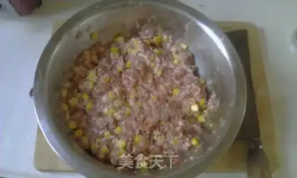 Make Corn pork buns step 3