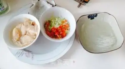 Make A garlic fan scallop step 1
